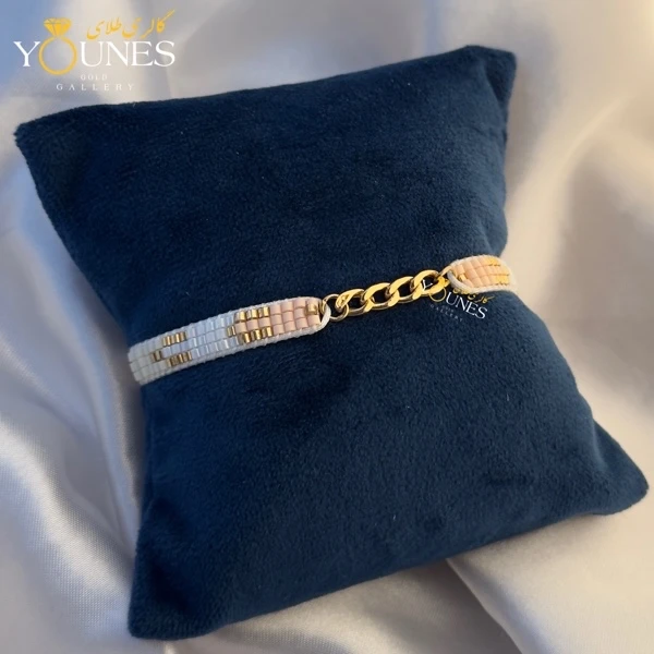 دستبند میوکی صورتی طلایی کارتیر طلا